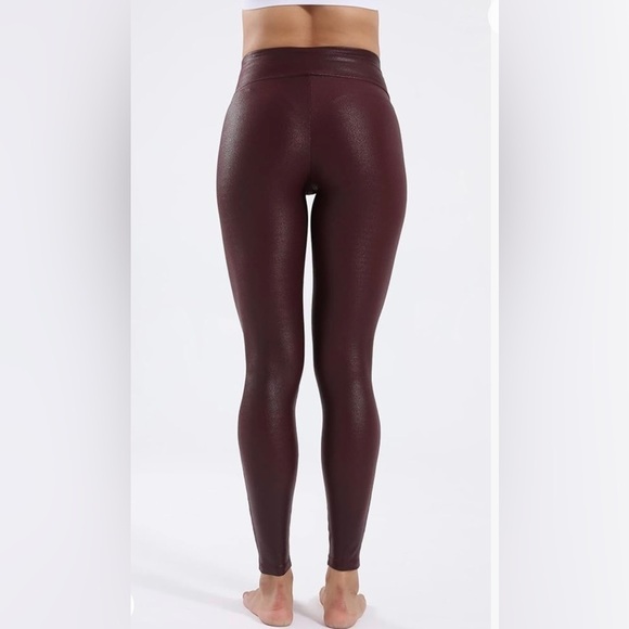 Tagoo Faux Leather Dressy Leggings Women Tummy Control High Waisted Medium NWT - Picture 2 of 16